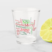 Kerstmis over de hele wereld shot glas (Voorkant)