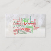 Kerstmis over de hele wereld visitekaartje (Voorkant)