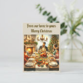 Kerstmis over de mijlen briefkaart (Staand voorkant)