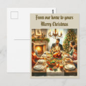 Kerstmis over de mijlen briefkaart (Voorkant / Achterkant)