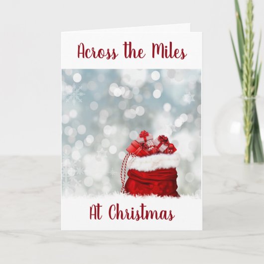 KERSTMIS *OVER DE MIJLEN* FEESTDAGEN KAART (Voorkant)