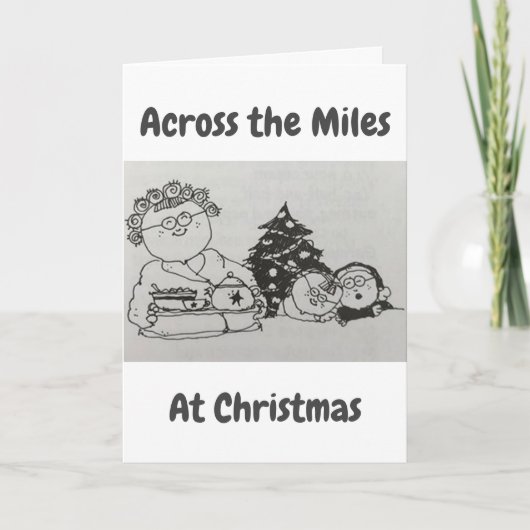KERSTMIS *OVER DE MIJLEN* FEESTDAGEN KAART (Voorkant)