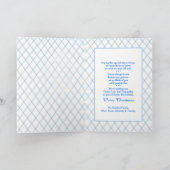 Kerstmis, over de Miles, Blauw/Boom, Gifts Feestdagen Kaart (Binnen)