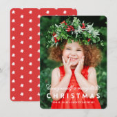 Kerstmis Overlay | Fotokaart Feestdagenkaart (Voorkant / Achterkant)