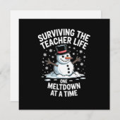 Kerstmis Overlevende Docent Leven Smelt Xmas Feestdagenkaart (Voorkant / Achterkant)