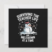 Kerstmis Overlevende Docent Leven Smelt Xmas Feestdagenkaart (Voorkant)