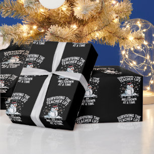 Kerstmis Overlevende Leraar Leven Ineenstorting Xm Cadeaupapier