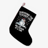 Kerstmis Overlevende Leraar Leven Ineenstorting Xm Kleine Kerstsok (Voorkant (Hangend))