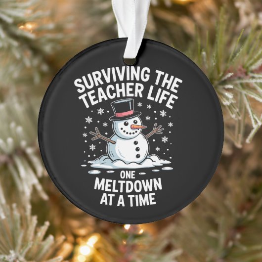 Kerstmis Overlevende Leraar Leven Ineenstorting Xm Ornament (Boom)