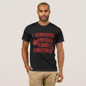Kerstmis Overlever Funny Quote Design T-shirt (Voorkant volledig)
