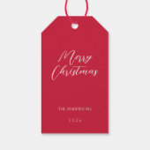 Kerstmis paard in Santa hoed cowgirl cowboy laarze Cadeaulabel (Achterkant)