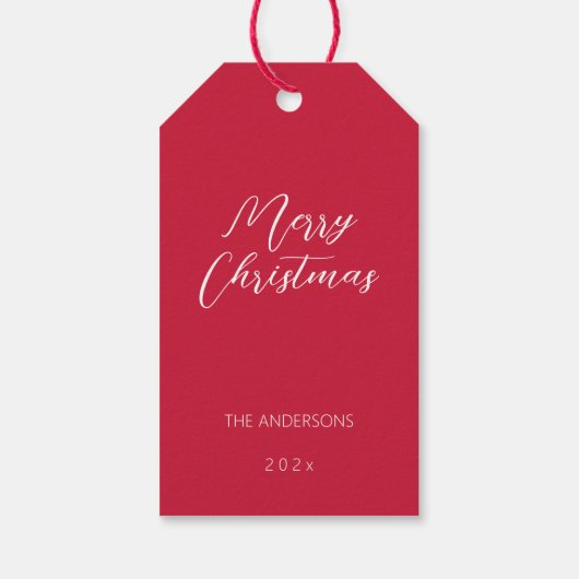 Kerstmis paard in Santa hoed cowgirl cowboy laarze Cadeaulabel (Achterkant)