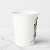 Kerstmis paard in Santa hoed cowgirl cowboy laarze Papieren Bekers (Rechts)