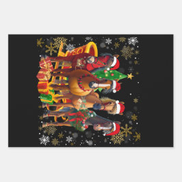 Kerstmis Paard Liefhebber Inpakpapier Vel