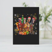 Kerstmis Paard Liefhebber Kaart (Staand voorkant)
