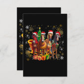 Kerstmis Paard Liefhebber Kaart (Voorkant / Achterkant)