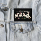 Kerstmis Paard Liefhebber Prettig Paardfeest Boere Button (Insitu)