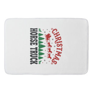 Kerstmis Paard Truck Western Kerstman Slede Design Badmat