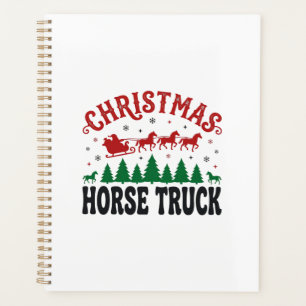 Kerstmis Paard Vrachtwagen Western Kerstman Slede Planner