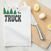 Kerstmis Paard Vrachtwagen Western Kerstman Slede Theedoek (Quarter Fold)