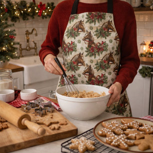 Kerstmis Paarden op het Platteland Schort
