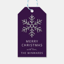 Kerstmis Paars en Zilver Glitter Sneeuwvlok