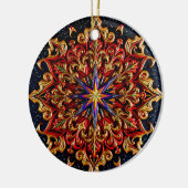 KERSTMIS Paarse Geel Rood Groen 3D Star ~ Keramisch Ornament (Links)