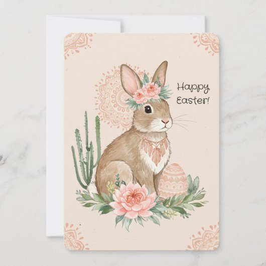 Kerstmis Paashaas Prints & Printables Feestdagenkaart (Voorkant)