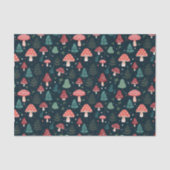 Kerstmis Paddestoel Patroon Vakantie Tissuepapier (Voorkant)