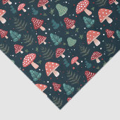 Kerstmis Paddestoel Patroon Vakantie Tissuepapier (Detail)