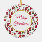 Kerstmis paisley keramische ornament (Voorkant)