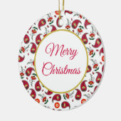 Kerstmis paisley keramische ornament (Links)