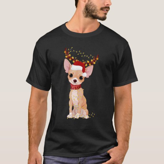 Kerstmis Pajama Chihuahua Tree Xmas Dog Dad 1 T-shirt (Voorkant)
