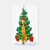 Kerstmis Pajama Great Dane Tree Xmas Dop Dad mam Metalen Ornament (Voorkant links)