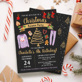 Kerstmis Pajama Party Girls Slapepover Birthday Kaart