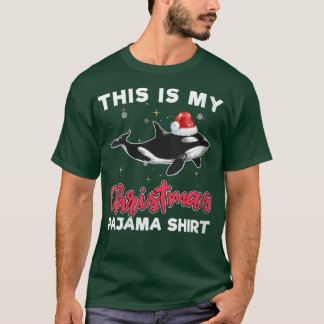 Kerstmis Pajama Santa Orca Love T-shirt