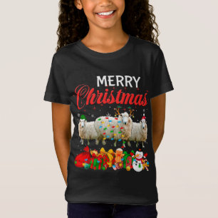 Kerstmis Pajama Sheep Lover Xmas - lampjes Anim T-shirt