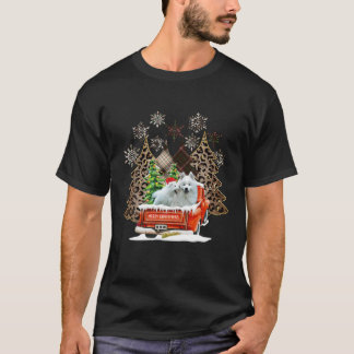 Kerstmis Pajama Trees Pset Leopard Family Samoye T-shirt