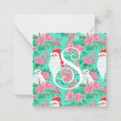 Kerstmis Palm Beach Kerstman Cadeaubijlage Notitiekaartje (Achterkant)