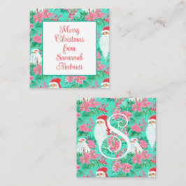 Kerstmis Palm Beach Kerstman Cadeaubijlage Notitiekaartje