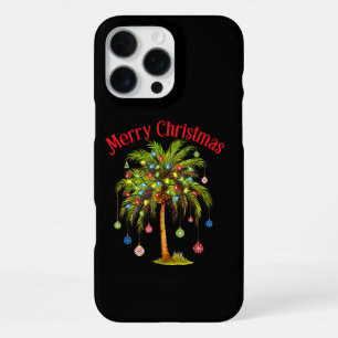 Kerstmis Palmboom Licht Hawaiaans Tropisch iPhone 16 Pro Max Hoesje
