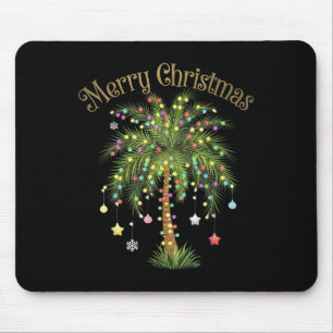 Kerstmis Palmboom Licht Hawaiaanse Trocal Ch Muismat
