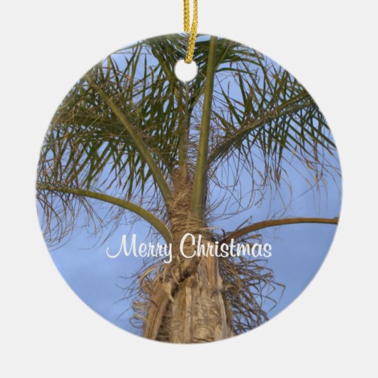 Kerstmis Palmboom Ornament AANPASSEN Datum (Voorkant)