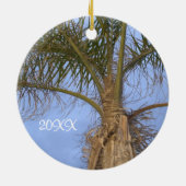 Kerstmis Palmboom Ornament AANPASSEN Datum (Achterkant)