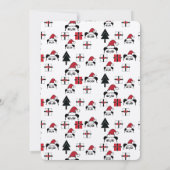 Kerstmis Panda Cadeaus Holiday Trees Kaart (Achterkant)