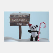 Kerstmis Panda Familienaam Holiday Doormat Deurmat (Voorkant)