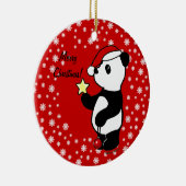 Kerstmis Panda Stocking Keramisch Ornament (Rechts)