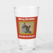 Kerstmis Pap Best Ever Pet Foto Beer Pint Glas (Voorkant)