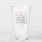 Kerstmis Pap Best Ever Pet Foto Beer Pint Glas (Achterkant)