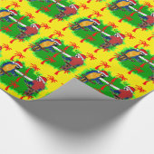 KERSTMIS PAPEGAAIEN CADEAUPAPIER (Hoek)